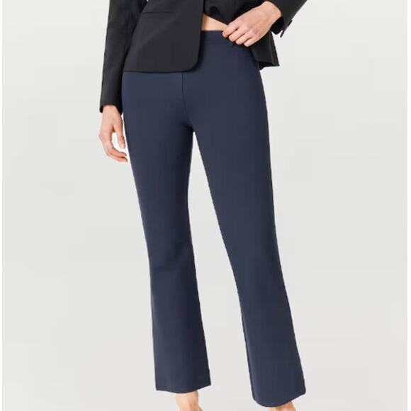 Quince Ultra-Stretch Ponte Bootcut Pants – Navy, Petite M, 29" Inseam (NWOT) - Picture 1 of 6